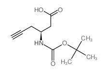 (S)-3-((叔丁氧基羰基)氨基)己-5-炔酸结构式