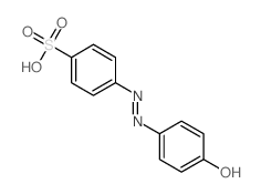 4-[(4-羟基苯基)二氮烯基]苯磺酸结构式