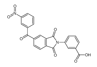 3-(5-(3-硝基苯甲酰基)-1,3-二氧代异吲哚啉-2-基)苯甲酸结构式