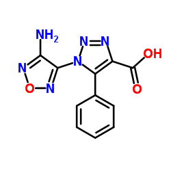 1-(4-Amino-1,2,5-oxadiazol-3-yl)-5-phenyl-1H-1,2,3-triazole-4-carboxylic acid结构式