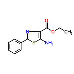 2-苯基-5-氨基噻唑-4-羧酸乙酯结构式