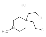 4,4-bis(2-chloroethyl)-1-methyl-piperidine structure