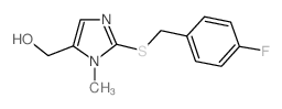 {2-[(4-氟苄基)硫烷基]-1-甲基-1H-咪唑-5-基}甲醇结构式