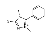 2,4-Dimethyl-3-phenyl-[1,2,4]-triazolium-5-thiolat结构式