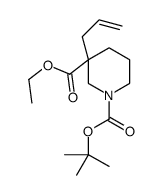 3-(2-丙基)-1,3-哌啶二羧酸-1-(1,1-二甲基乙基)3-乙酯结构式