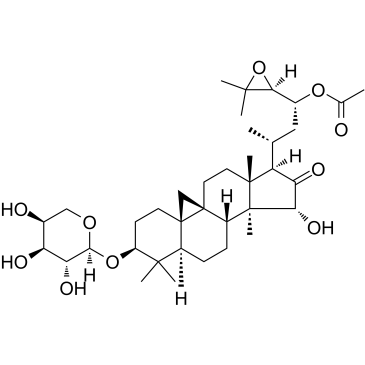Acetylcimigenol 3-O-alpha-L-arabinopyranside Structure
