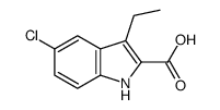 5-Chloro-3-ethyl-1H-indole-2-carboxylic acid结构式