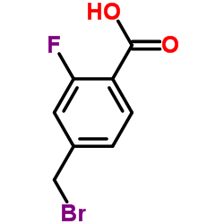 4-(溴甲基)-2-氟苯甲酸结构式