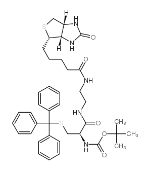 N-Biotinyl-N'-(N-Boc-S-trityl)cysteinyl Ethylenediamine Structure