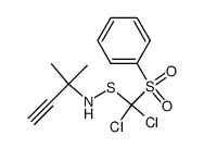 S-(Benzenesulfonyl-dichloro-methyl)-N-(1,1-dimethyl-prop-2-ynyl)-thiohydroxylamine结构式