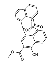 methyl 4-(1-acetoxy-3-oxo-1h,3h-benzo[de]isochromen-1-yl)-1-hydroxy-2-naphthoate Structure