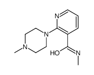 N-methyl-2-(4-methylpiperazin-1-yl)pyridine-3-carboxamide结构式