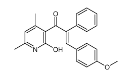 3-[(E)-3-(4-methoxyphenyl)-2-phenylprop-2-enoyl]-4,6-dimethyl-1H-pyridin-2-one Structure