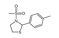 (9CI)-2-(4-甲基苯基)-3-(甲基磺酰基)-噻唑烷结构式