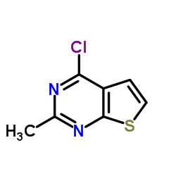 4-氯-2-甲基噻吩并<2,3-D>嘧啶结构式
