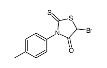 5-bromo-3-(4-methylphenyl)-2-sulfanylidene-1,3-thiazolidin-4-one结构式