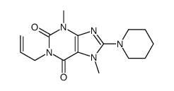 3,7-Dimethyl-8-(1-piperidyl)-1-prop-2-enyl-purine-2,6-dione Structure