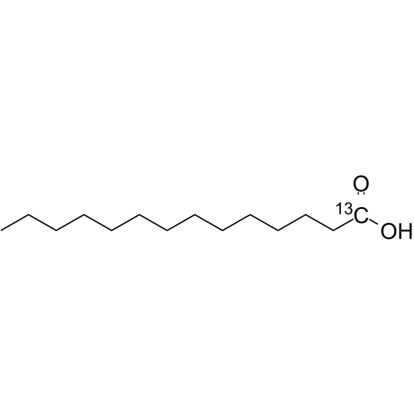肉豆蔻酸-1-(¹³C)结构式