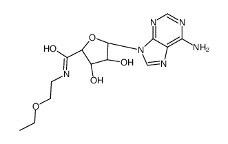 (2S,3S,4R,5R)-5-(6-aminopurin-9-yl)-N-(2-ethoxyethyl)-3,4-dihydroxyoxolane-2-carboxamide结构式