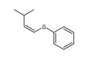 Z-3-methyl-but-1-en-1-yl phenyl sulphide结构式