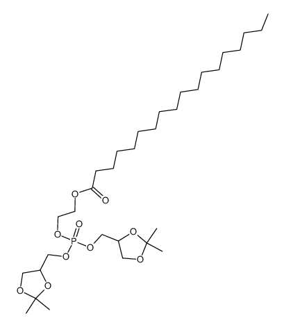 Octadecanoic acid 2-[bis-(2,2-dimethyl-[1,3]dioxolan-4-ylmethoxy)-phosphoryloxy]-ethyl ester Structure