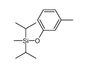 methyl-(3-methylphenoxy)-di(propan-2-yl)silane结构式