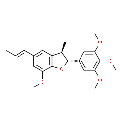 (2R)-2,3-Dihydro-7-methoxy-3α-methyl-5-[(E)-1-propenyl]-2β-(3,4,5-trimethoxyphenyl)benzofuran Structure