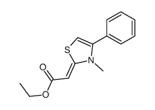 ethyl 2-(3-methyl-4-phenyl-1,3-thiazol-2-ylidene)acetate Structure