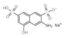 3-氨基-5-羟基-2,7-萘二磺酸单钠盐结构式