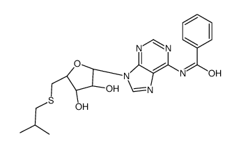 N-[9-[(2R,3R,4S,5S)-3,4-dihydroxy-5-(2-methylpropylsulfanylmethyl)oxolan-2-yl]purin-6-yl]benzamide结构式