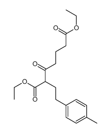 diethyl 2-[2-(4-methylphenyl)ethyl]-3-oxoheptanedioate结构式