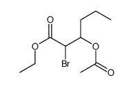 ethyl 3-acetyloxy-2-bromohexanoate Structure