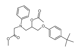 {[2-Acetoxy-3-(4-tert-butyl-phenoxy)-propyl]-phenyl-amino}-acetic acid methyl ester结构式