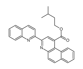 3-methylbutyl 3-quinolin-2-ylbenzo[f]quinoline-1-carboxylate Structure