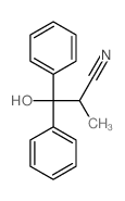 3-Hydroxy-2-methyl-3,3-diphenyl-propanenitrile结构式