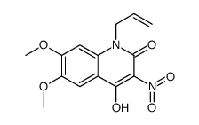 4-hydroxy-6,7-dimethoxy-3-nitro-1-prop-2-enylquinolin-2-one结构式