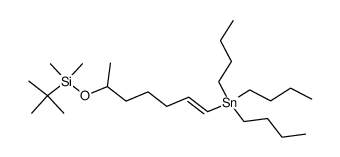 E-(tri-n-butylstannyl)-1 dimethyltertiobutylsilyloxy-6 heptene-1 Structure