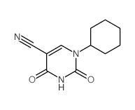 1-环己基-2,4-二羟基-5-氰基嘧啶结构式