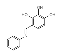 1,2,3-Benzenetriol,4-[(phenylimino)methyl]- structure