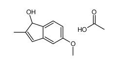 acetic acid,5-methoxy-2-methyl-1H-inden-1-ol结构式