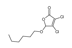 3,4-dichloro-2-hexoxy-2H-furan-5-one结构式