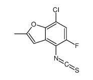 7-chloro-5-fluoro-4-isothiocyanato-2-methyl-1-benzofuran Structure