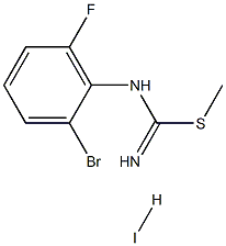 (2-BroMo-6-fluorophenyl)carbaMiMidothioic Acid Methyl Ester Monohydriodide结构式