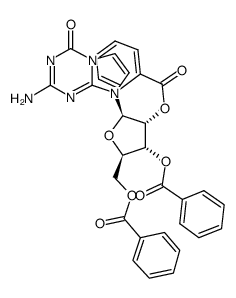 2-amino-8-(2,3,5-tri-O-benzoyl-β-D-ribofuranosyl)-imidazo[1,2-a]-s-triazin-4-one结构式