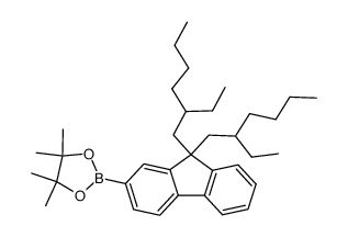 2-(9,9-bis(2-ethylhexyl)-9H-fluoren-2-yl)-4,4,5,5-tetramethyl-1,3,2-dioxaborolane Structure