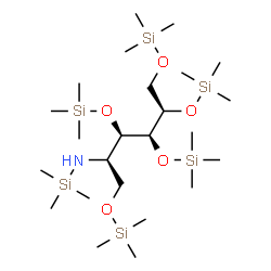 1-O,3-O,4-O,5-O,6-O-Pentakis(trimethylsilyl)-2-[(trimethylsilyl)amino]-2-deoxy-D-mannitol结构式