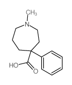 1H-Azepine-4-carboxylic acid, hexahydro-1-methyl-4-phenyl-结构式