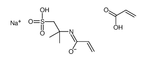 2-丙烯酸基醯胺-2-丙烷磺酸与丙烯酸的共聚物结构式