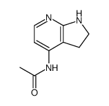 4-(acetylamino)-2,3-dihydro-1H-pyrrolo[2,3-b]pyridine结构式