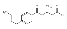 5-(4-n-butylphenyl)-3-methyl-5-oxovaleric acid Structure